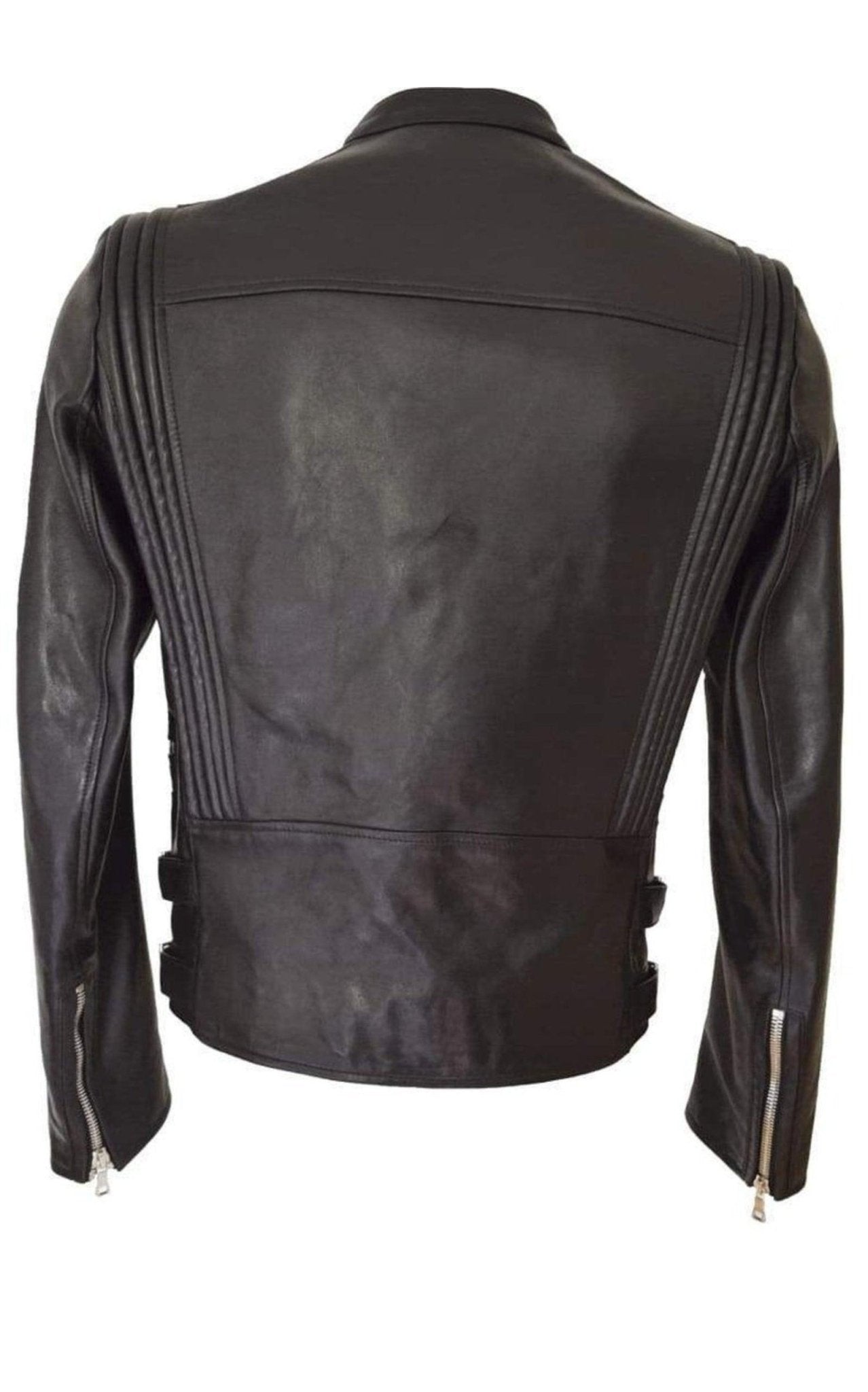 Balmain Black Leather Biker Jacket - Runway Catalog