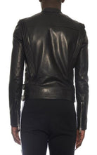 Balmain Black Leather Biker Jacket - Runway Catalog