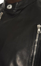 Balmain Black Leather Biker Jacket - Runway Catalog