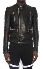 Balmain Black Leather Biker Jacket - Runway Catalog