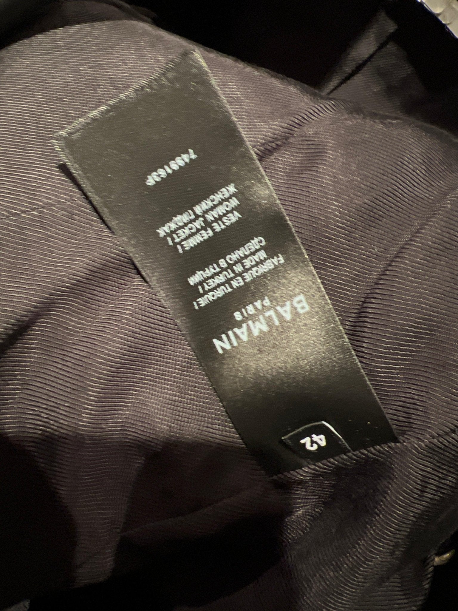 Balmain Black Leather Double-Breasted Blazer