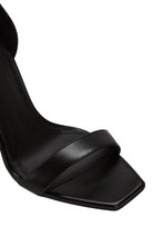 Balmain Black Leather Uma Sandals - Runway Catalog