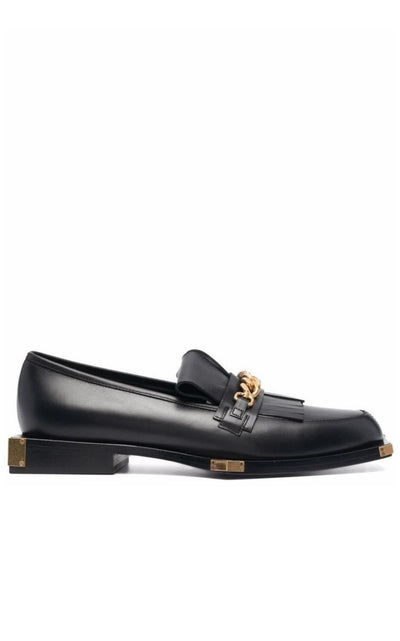 Balmain Black Tomi Leather Loafers - Runway Catalog