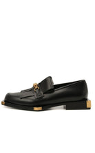 Balmain Black Tomi Leather Loafers - Runway Catalog