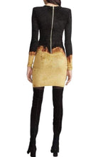 Balmain Black Velvet Dress Fire Dress - Runway Catalog