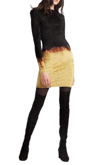 Balmain Black Velvet Dress Fire Dress - Runway Catalog