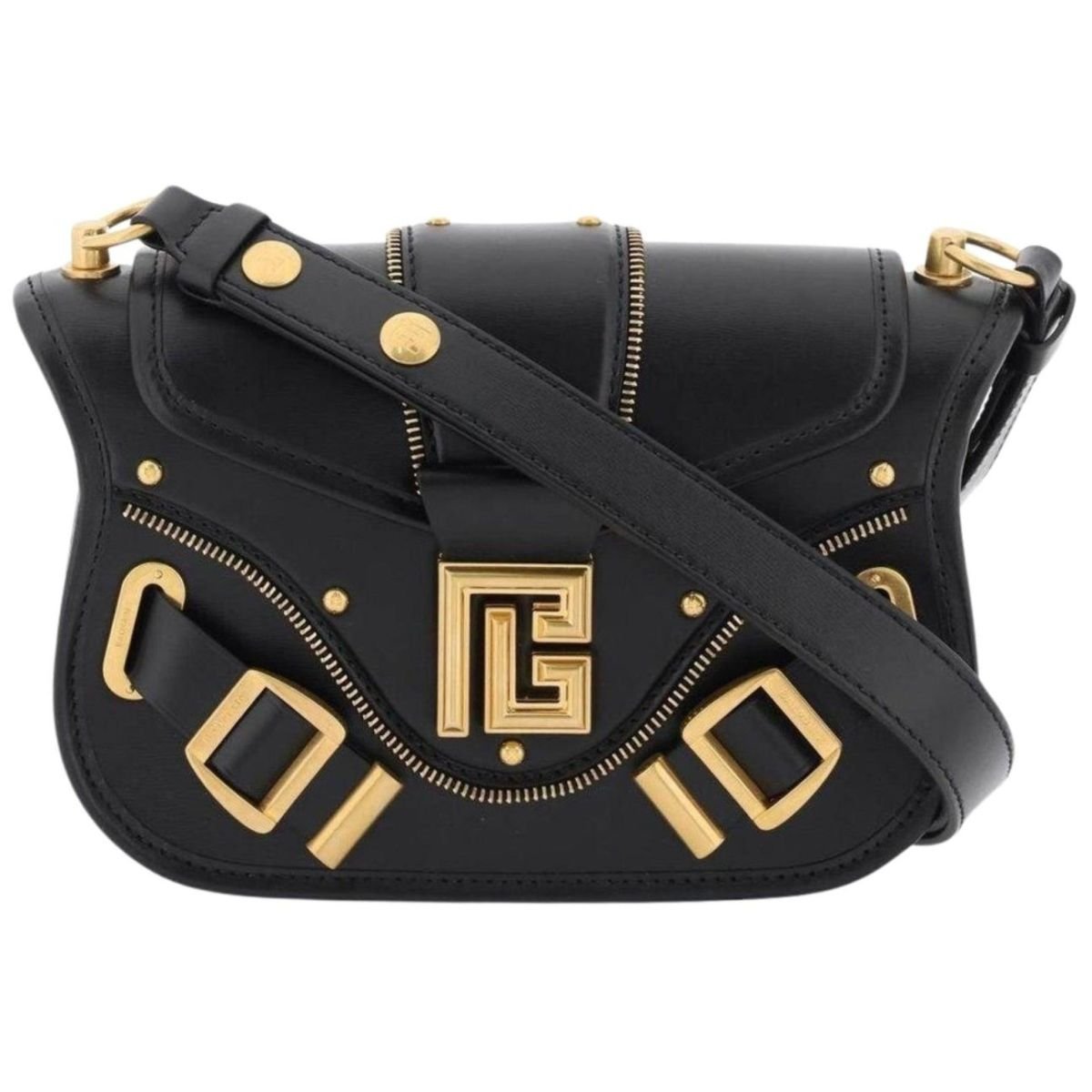 Sac à bandoulière en cuir Balmain Blaze - Catalogue défilé