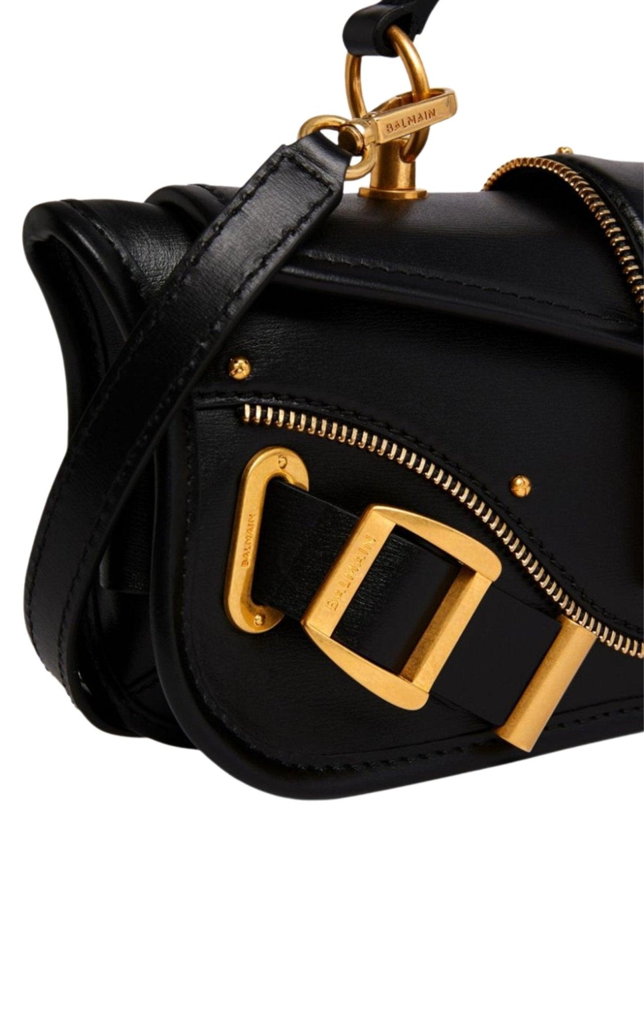 Balmain Blaze Small Leather Shoulder Bag