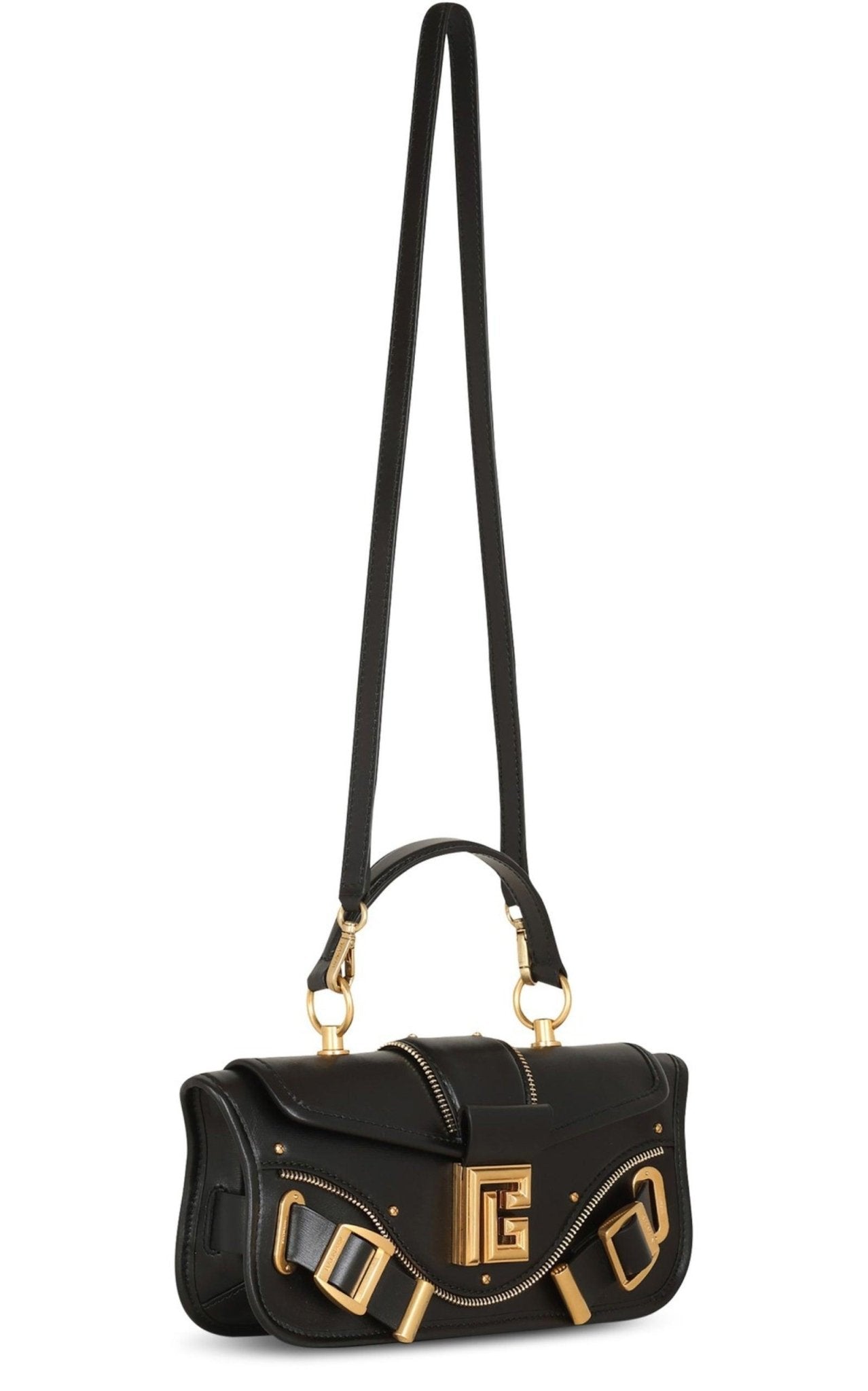 Balmain Blaze Small Leather Shoulder Bag - Runway Catalog