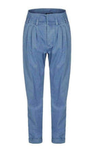 Balmain Blue Denim High Waist Pants - Runway Catalog