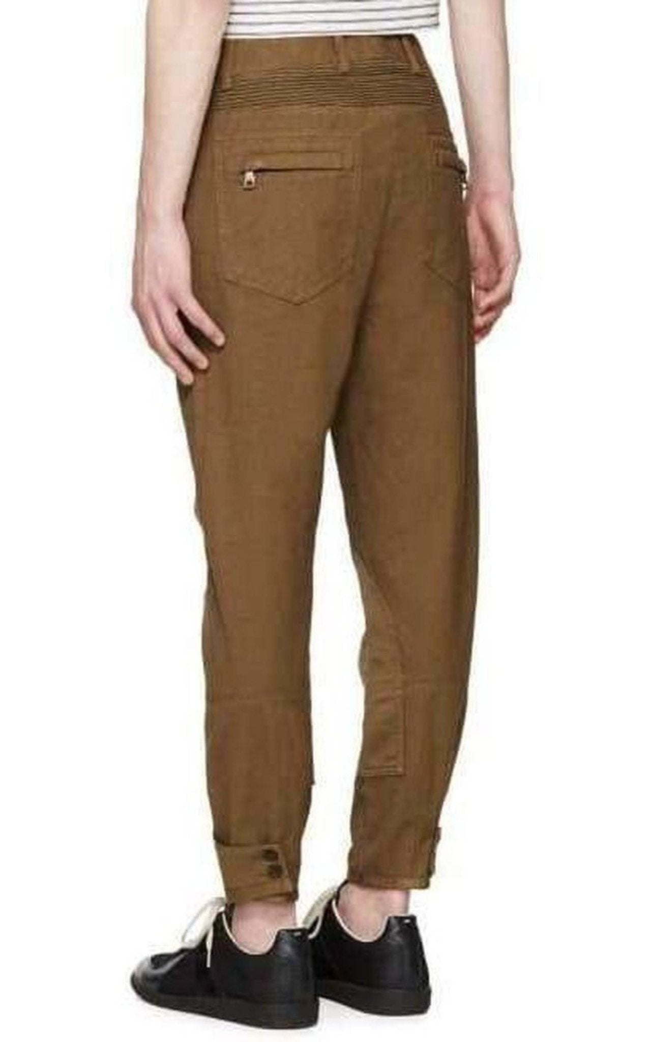 Balmain Brown Cropped Trousers - Runway Catalog
