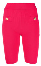 Balmain Button - embellished Ribbed Cycling Shorts - Runway Catalog