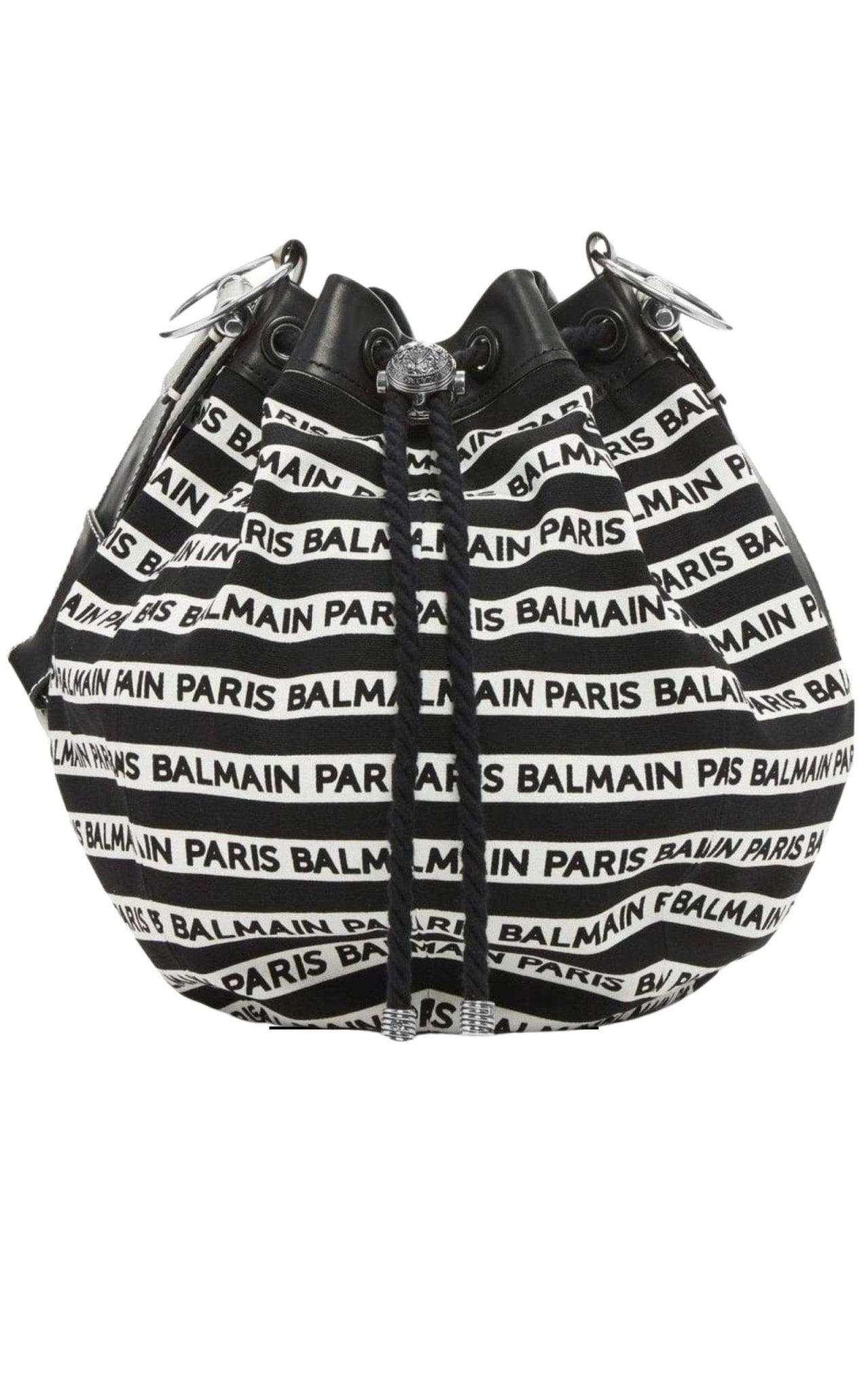 Balmain Canvas Bucket Large Bag - Runway Catalog