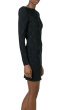 Balmain Check Jacquard Deep V - Back Dress - Runway Catalog