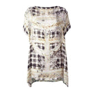 Balmain Cream Printed Silk Tunic Dress with Batwing Sleeves - Runway Catalog