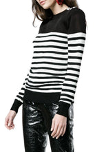 Balmain Crew Neck Stripe Long Sleeve Jumper - Runway Catalog