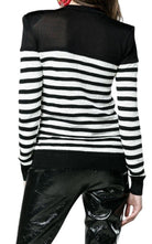 Balmain Crew Neck Stripe Long Sleeve Jumper - Runway Catalog