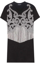 Balmain Crystal And Beads Fringe Black Cotton Shirt - Runway Catalog