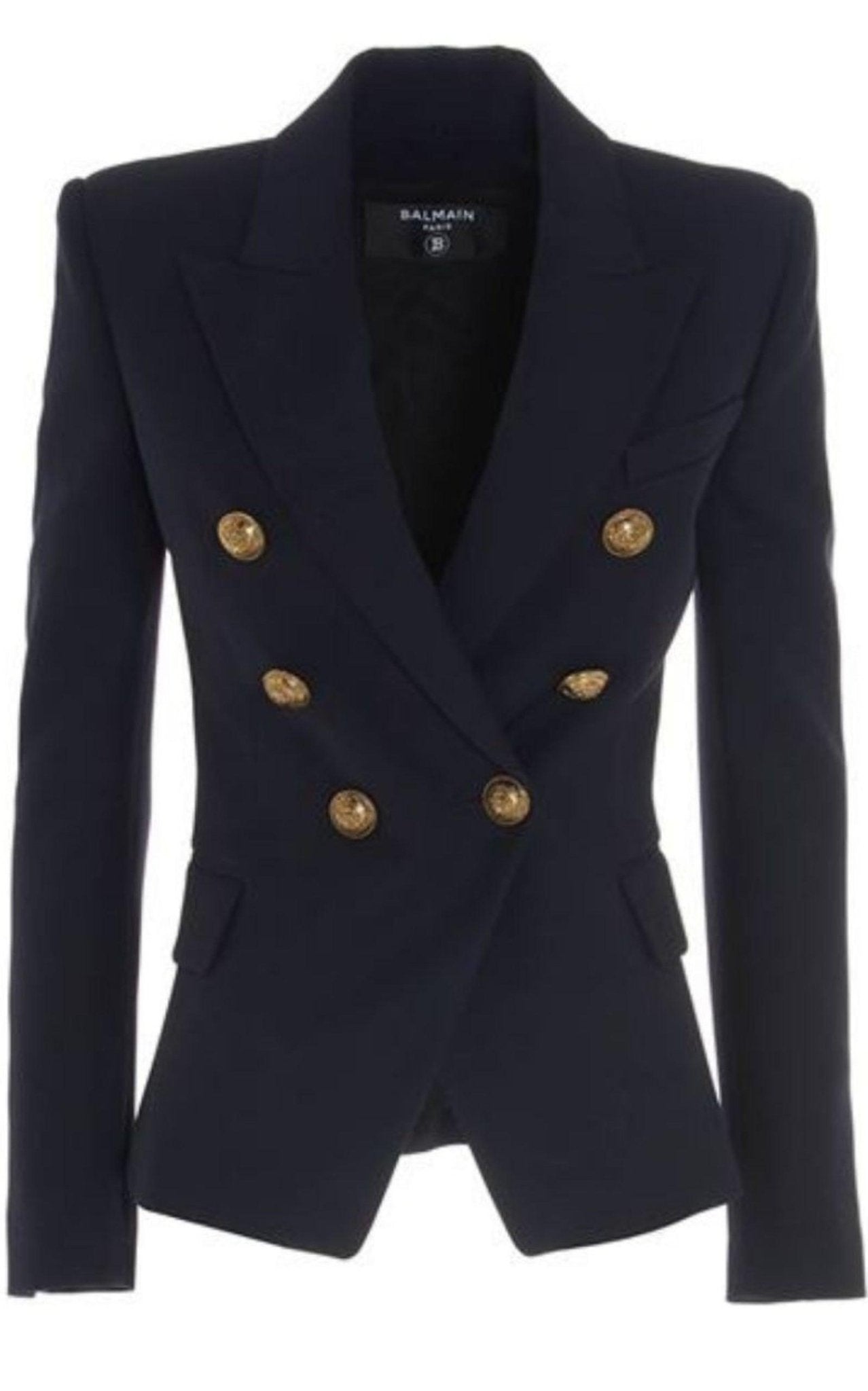 Balmain Double Breasted Black Blazer Jacket - Runway Catalog