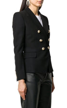 Balmain Double Breasted Black Blazer Jacket - Runway Catalog