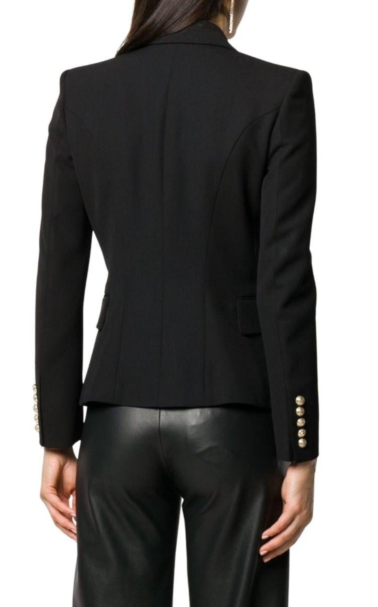 Balmain Double Breasted Black Blazer Jacket - Runway Catalog