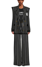 Balmain Double - Breasted Black White Striped Wool Blazer - Runway Catalog