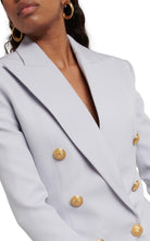 Balmain Double Breasted Blue Wool Blazer - Runway Catalog