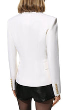 Balmain Double Breasted White Blazer - Runway Catalog