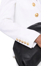 Balmain Double Breasted White Blazer - Runway Catalog