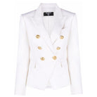 Balmain Double Breasted White Blazer - Runway Catalog