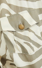 Balmain Draped Zebra Print Wrap Dress - Runway Catalog