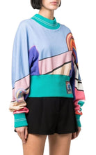 Balmain Geometric Print Crewneck Sweatshirt - Runway Catalog