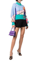 Balmain Geometric Print Crewneck Sweatshirt - Runway Catalog