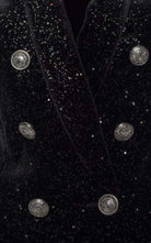 Balmain Glittered Velvet Double Breasted Blazer - Runway Catalog