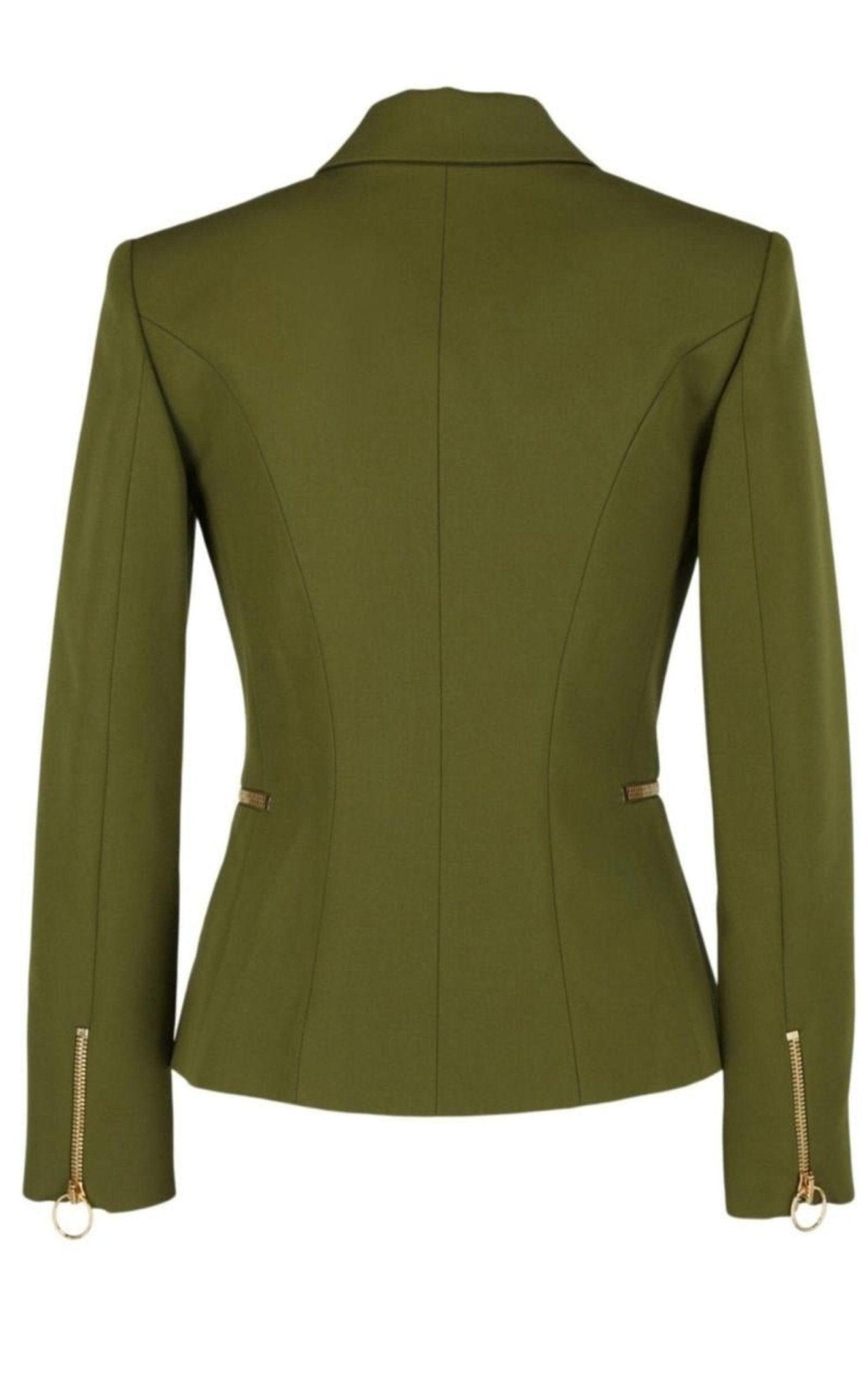 Balmain Green Wool Double-breasted Blazer