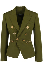 Balmain Green Wool Double - breasted Blazer - Runway Catalog