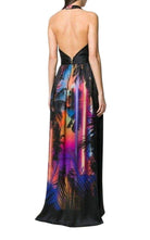 Balmain Halter Neck Printed Silk Dress - Runway Catalog