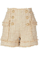 Balmain High - rise cotton - blend tweed shorts - Runway Catalog
