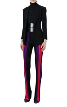 Balmain High Waist Ribbed Striped Pants - Runway Catalog