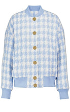 Balmain Houndstooth Cotton - blend Tweed Bomber Jacket - Runway Catalog