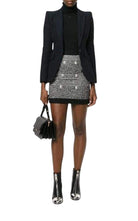 Balmain Houndstooth High - Rise Wool - Blend Mini Skirt - Runway Catalog