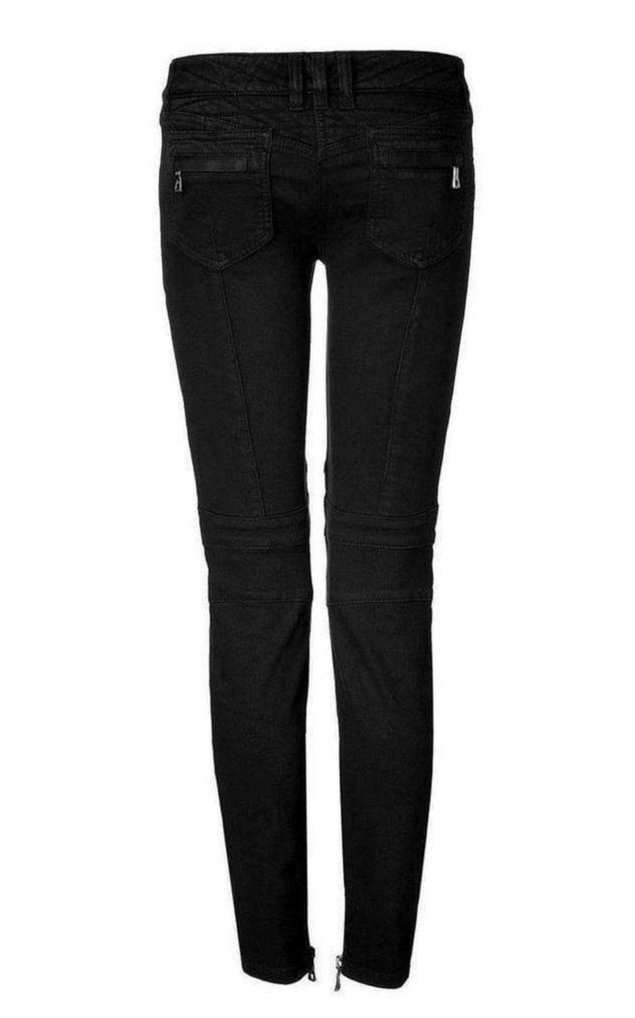 Balmain Jeans Low Rise Black Biker Jeans