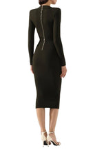 Balmain Lace - up Long Sleeve Midi Sweater Dress - Runway Catalog