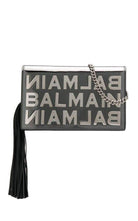 Balmain Logo Mirror Leather Crossbody Bag - Runway Catalog
