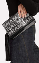 Balmain Logo Mirror Leather Crossbody Bag - Runway Catalog