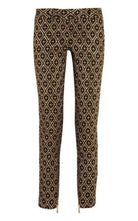 Balmain Metallic Jacquard Skinny Pants in Black and Gold - Runway Catalog