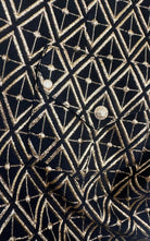 Balmain Metallic Jacquard Skinny Pants in Black and Gold - Runway Catalog