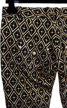 Balmain Metallic Jacquard Skinny Pants in Black and Gold - Runway Catalog