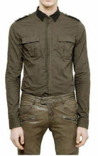 Balmain Military Khaki Shirt Style - Runway Catalog
