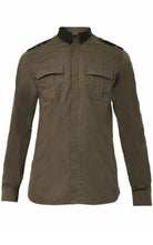 Balmain Military Khaki Shirt Style - Runway Catalog